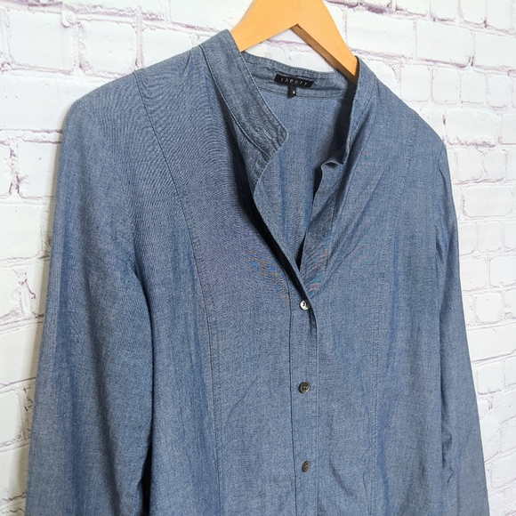 Theory Cotton Button Down - Picture 3 of 6